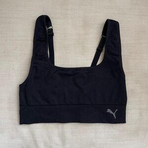 Puma Black Convertible Scoop Neck Sports Bra Bralette M